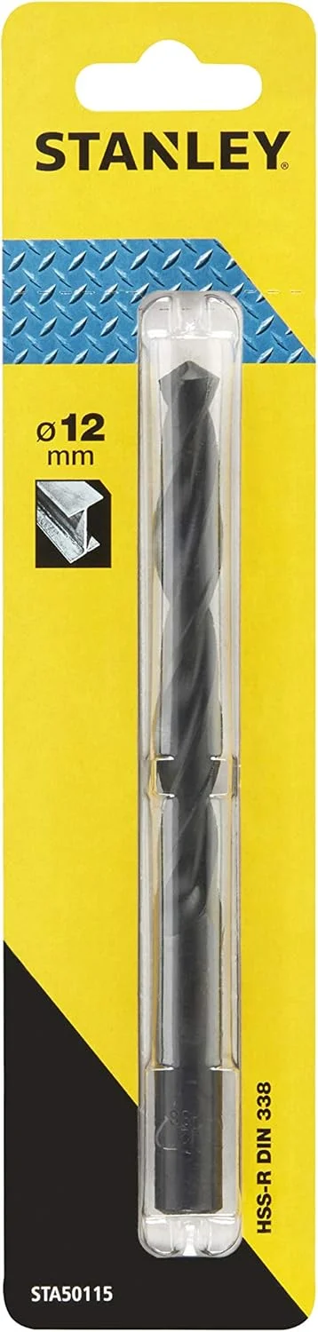 مته HSS-R روکش دار استنلی STA50115-QZ برای فلز، قطر 12 میلی متر، مشکی