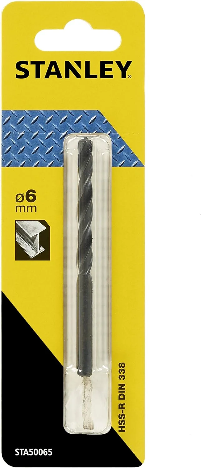 مته HSS-R روکش دار استنلی STA50065-QZ برای فلز، قطر 6 میلی متر