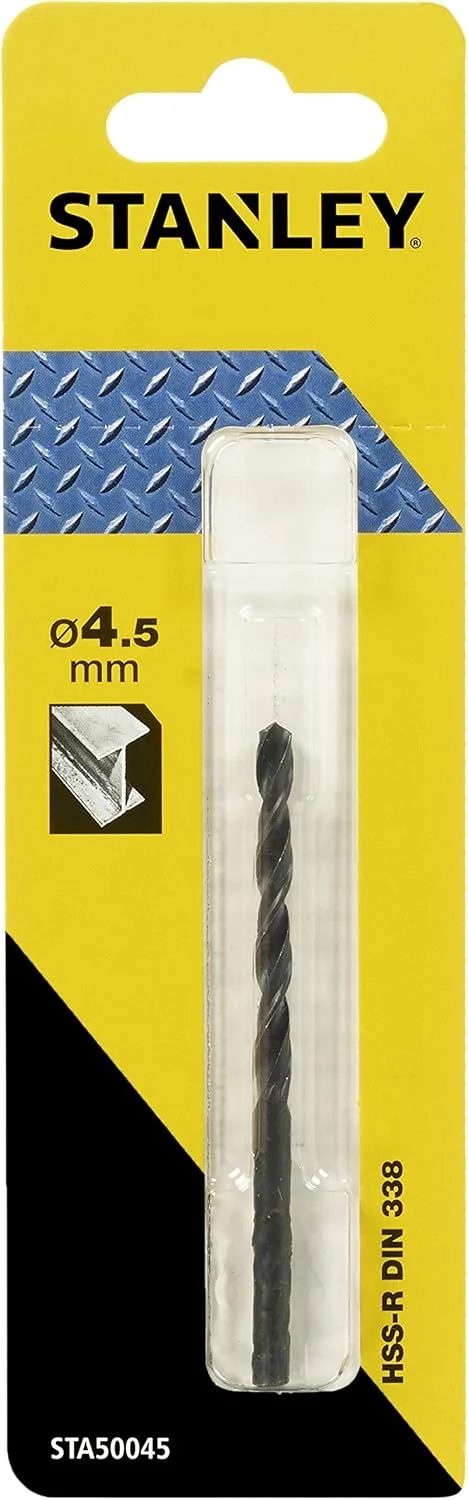 مته HSS-R روکش دار استنلی STA50045-QZ برای فلزات. قطر 4.5 میلی متر