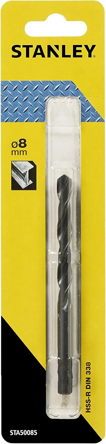 مته HSS-R روکش دار استنلی STA50085-QZ برای فلز، قطر 8 میلی متر