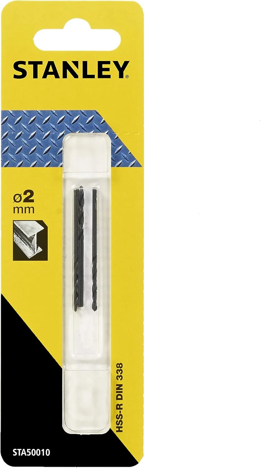 استنلی STA50010-QZ - ۳ عدد مته HSS-R روکش دار برای فلزات، قطر ۲ میلی متر استنلی STA50010-QZ - ۳ عدد مته HSS-R روکش دار برای فلزات، قطر ۲ میلی متر