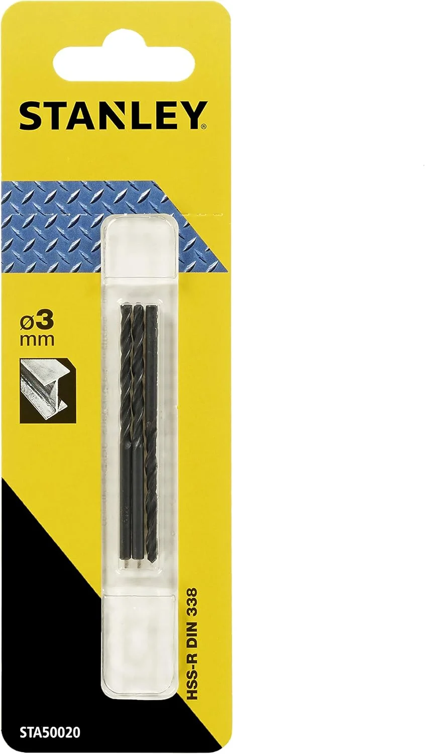 استنلی STA50020-QZ، ۳ عدد مته HSS-R روکش دار برای فلز، قطر ۳ میلی متر استنلی STA50020-QZ، ۳ عدد مته HSS-R روکش دار برای فلز، قطر ۳ میلی متر