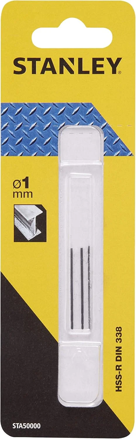 سه عدد مته HSS-R روکش دار استنلی STA50000-QZ برای فلز، قطر 1 میلی متر سه عدد مته HSS-R روکش دار استنلی STA50000-QZ برای فلز، قطر 1 میلی متر