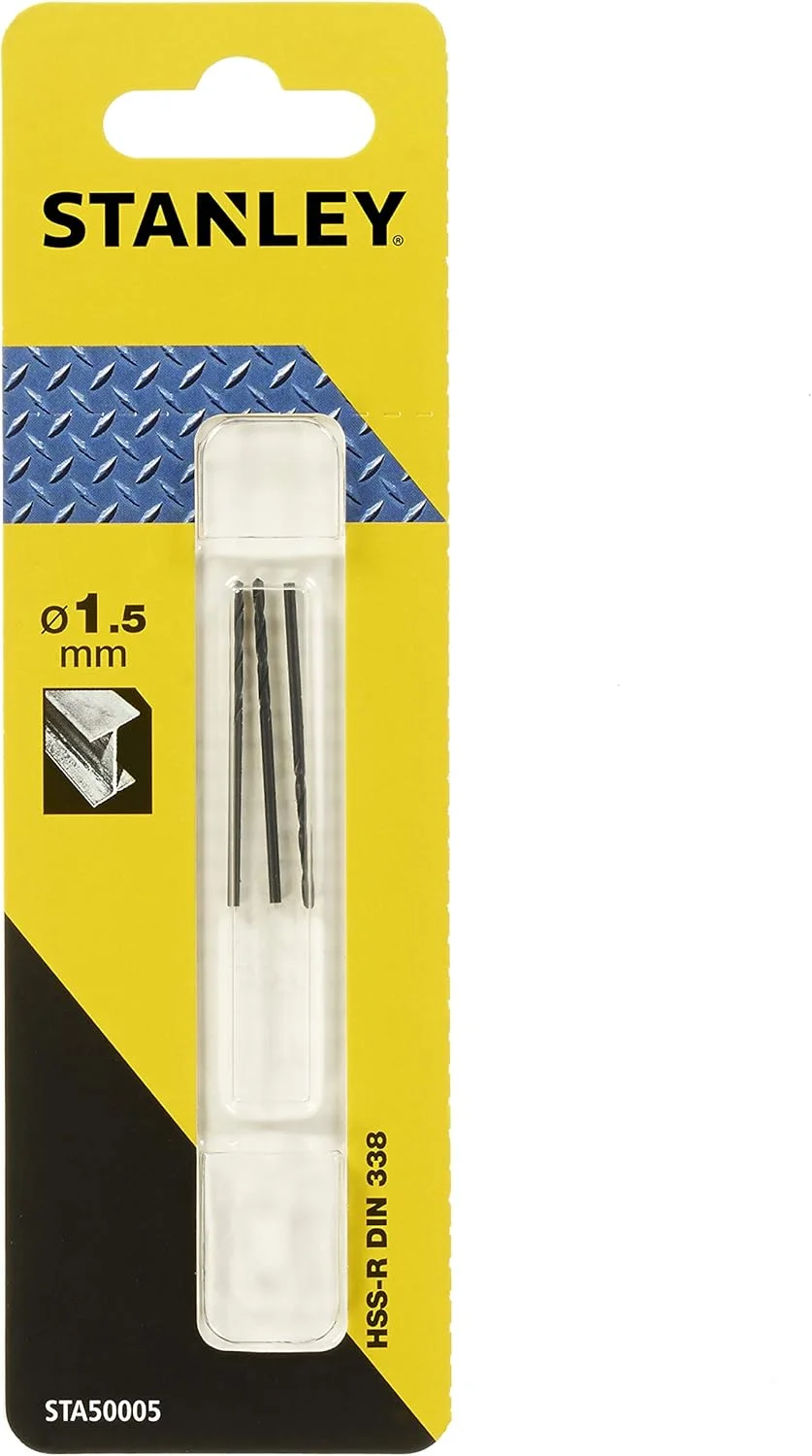 استانلی STA50005-QZ ۳ عدد مته HSS-R روکش دار برای فلز قطر ۱.۵ میلی متر، مشکی استانلی STA50005-QZ ۳ عدد مته HSS-R روکش دار برای فلز قطر ۱.۵ میلی متر، مشکی