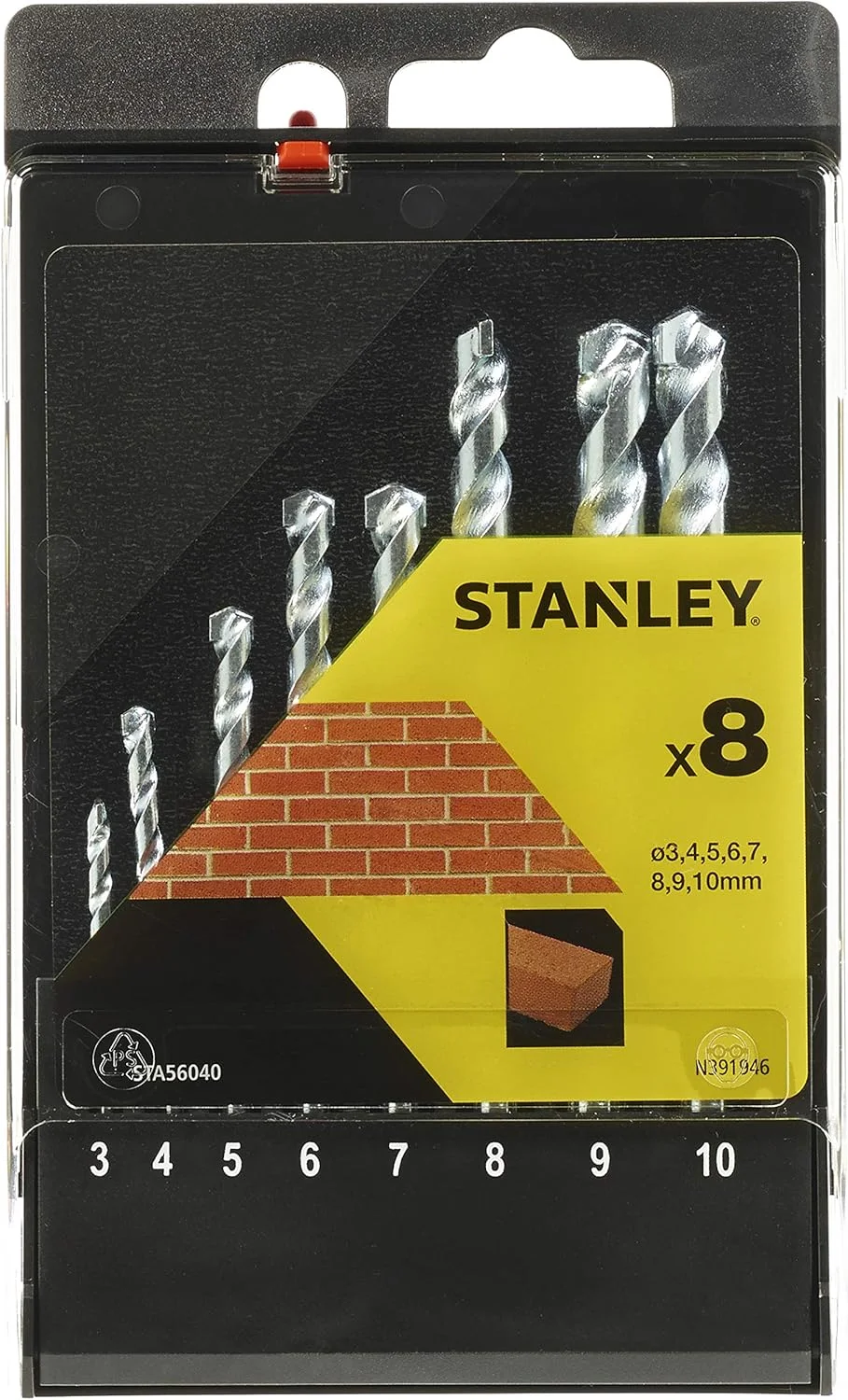 جعبه ۸ عددی مته مخصوص سنگ کاری سایز ۳ تا ۱۰ میلی متر