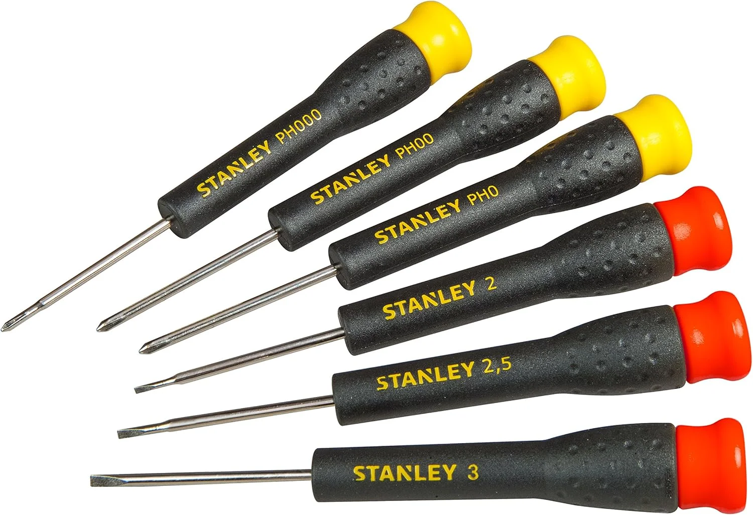 استنلی STHT0-62632 - مجموعه 6 عددی پیچ گوشتی ثابت. دوسو 2، 2.5 و 3. چهارسو: PH000، PH00، PH0