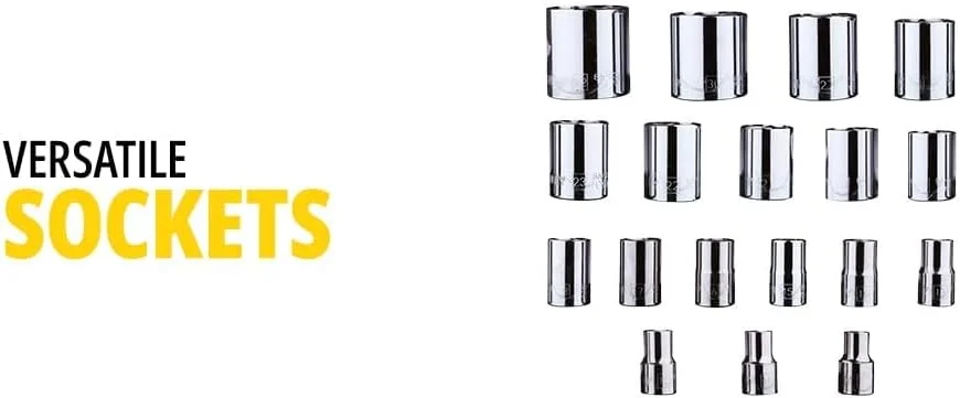 مجموعه آچار بکس 46 عددی استنلی مدل Stmt72795-8 با درایو 1/2 اینچ