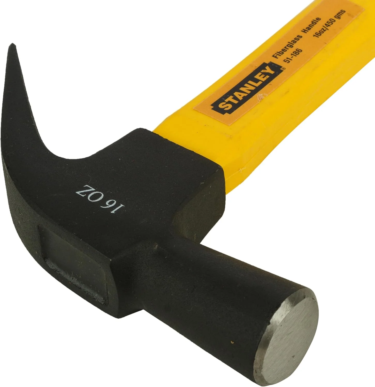 چکش میخ کش فایبرگلاس 450 گرمی استنلی مدل 51-186 (زرد و مشکی)