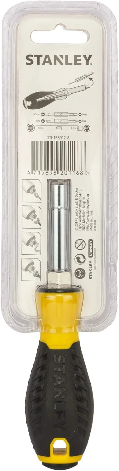 پیچ گوشتی 6 طرفه با قابلیت تعویض سریع استنلی مدل STHT68012-8 پیچ گوشتی 6 طرفه با قابلیت تعویض سریع استنلی مدل STHT68012-8