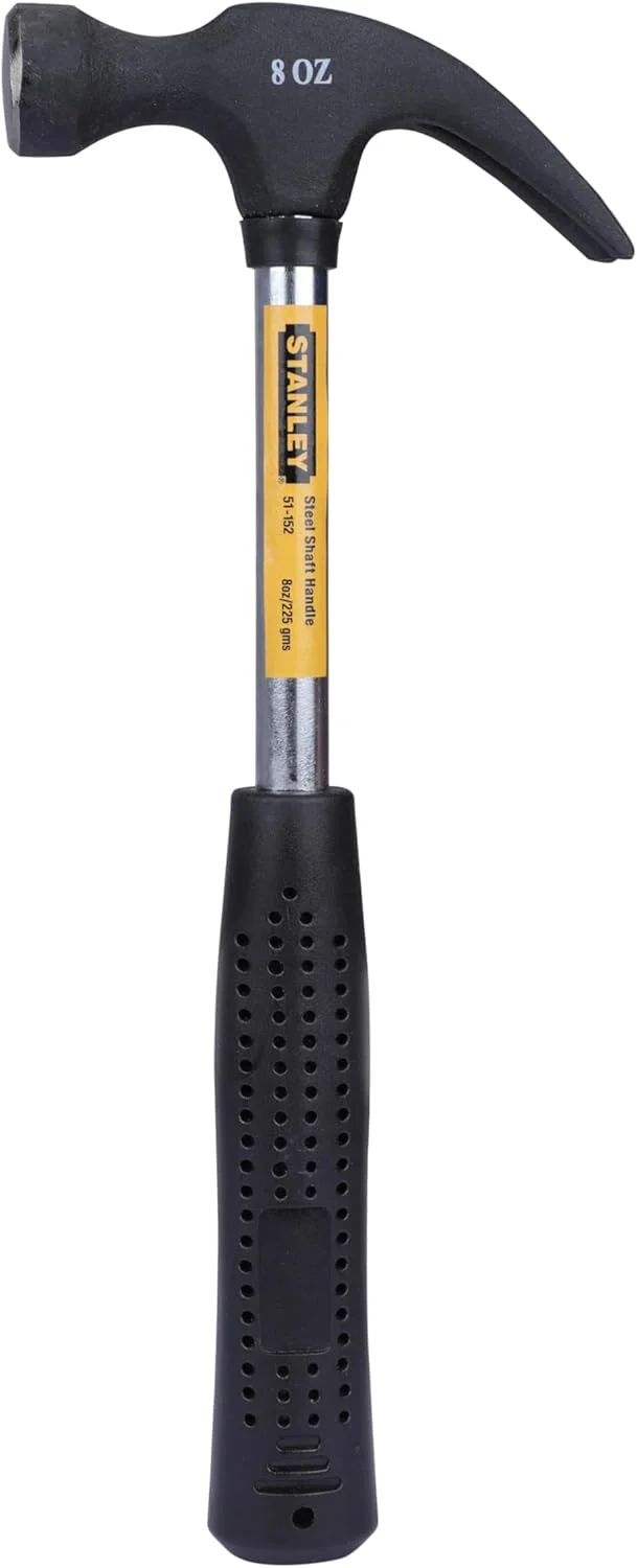 چکش میخ کش استنلی با دسته فولادی (مشکی و کروم)