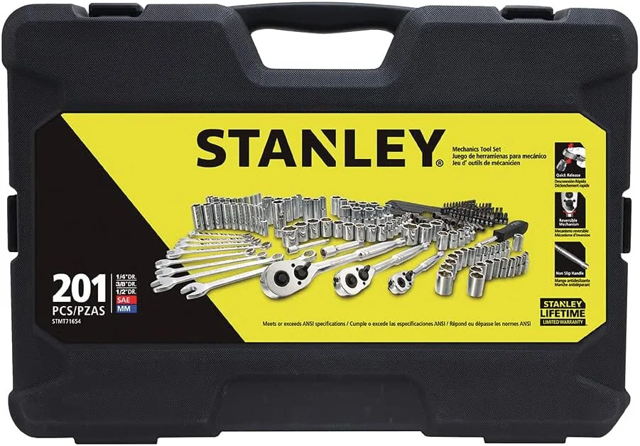 جعبه ابزار مکانیکی 201 پارچه استنلی، نقره ای، مدل STMT71654 جعبه ابزار مکانیکی 201 پارچه استنلی، نقره ای، مدل STMT71654