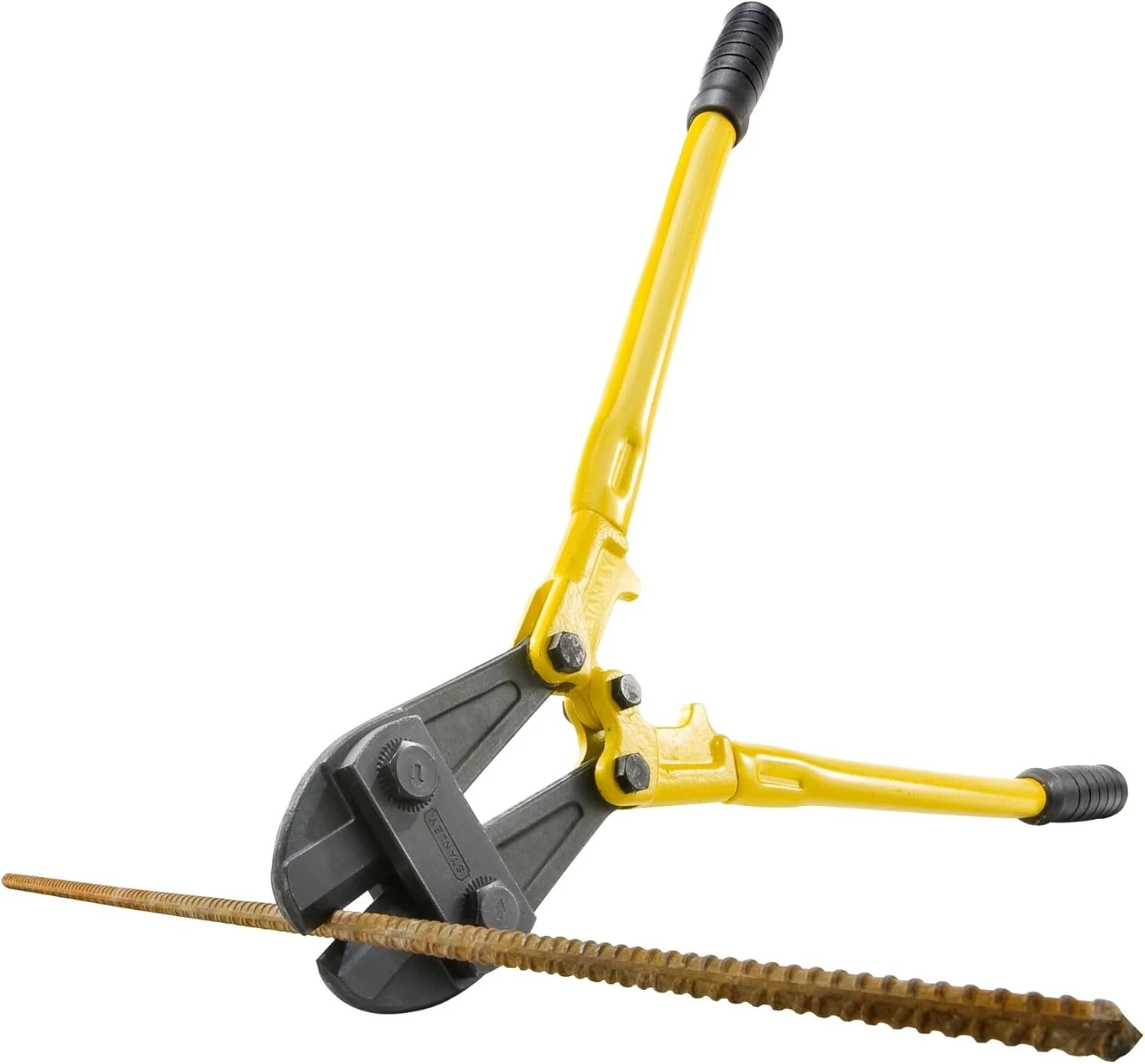 انبر سیم چین وسط بُر استنلی 1-17-752 با دسته لوله فولادی (مطابق با استاندارد GSA A-A-3047، برای فولاد تا 160 کیلوگرم بر میلی متر مربع با میانگین تا 7 میلی متر، طول 600 میلی متر)