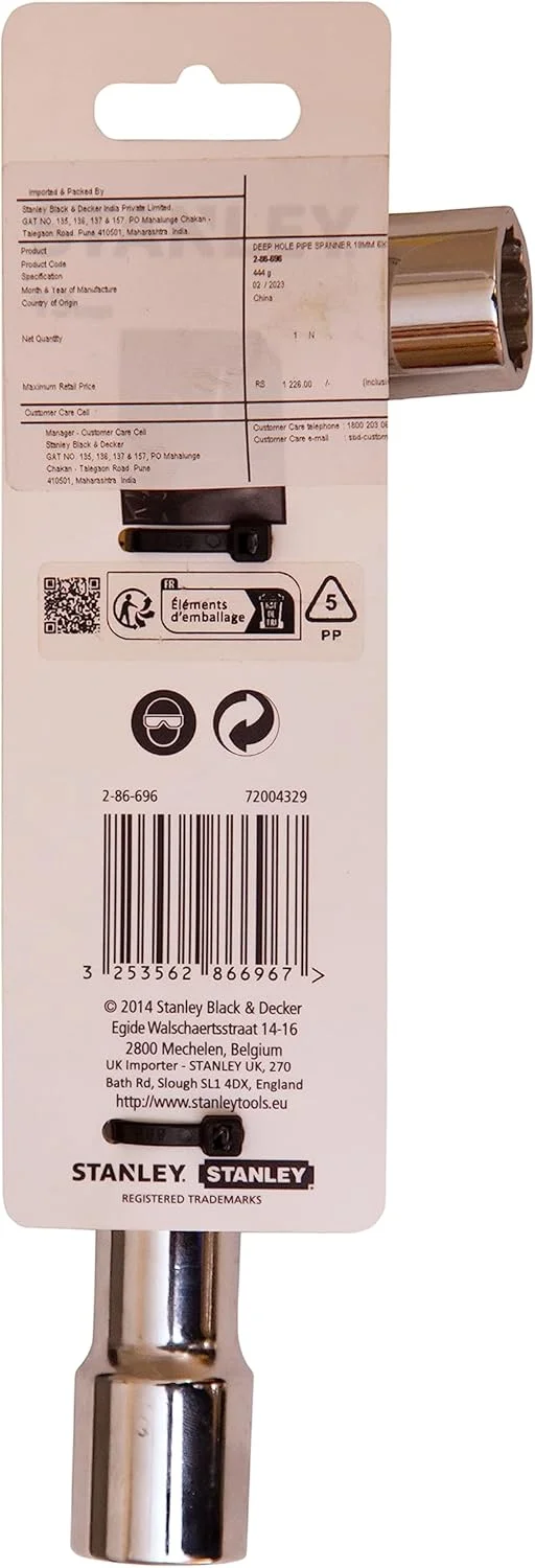 آچار بکس استنلی 2-86-696، 6 وجهی، 19 میلی متر آچار بکس استنلی 2-86-696، 6 وجهی، 19 میلی متر