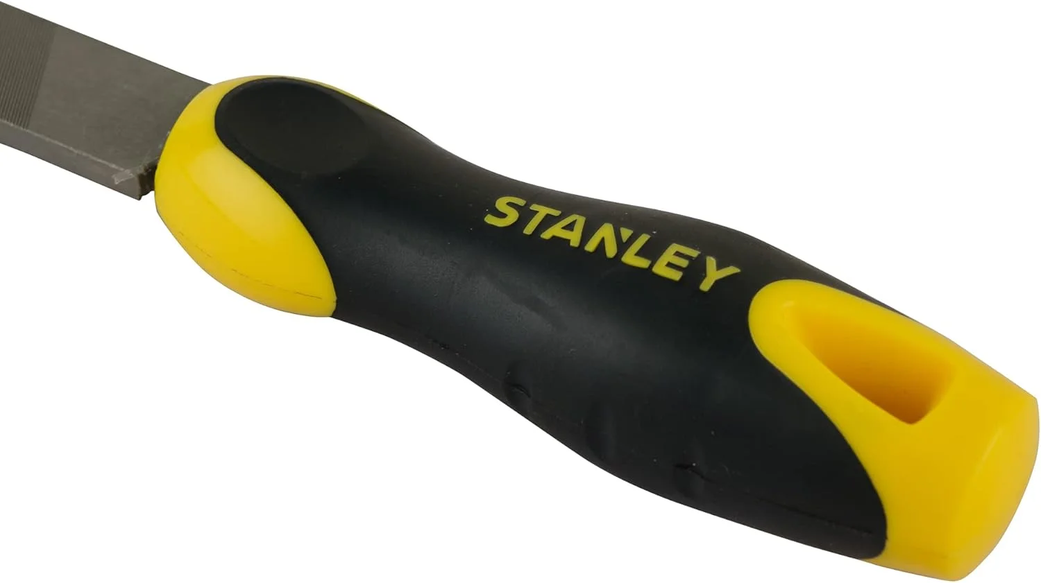 سوهان تخت استنلی مدل 0-22-499 به همراه دسته، سایز 3، زرد/مشکی