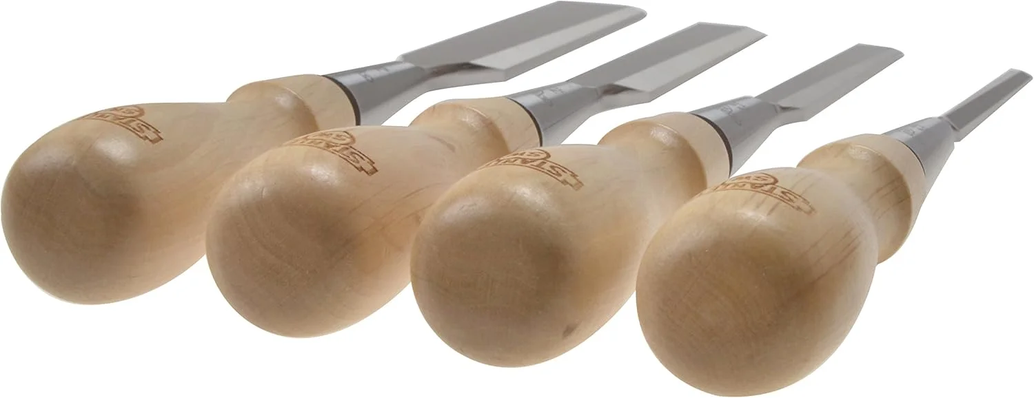 مجموعه اسکنه 4 عددی استنلی مدل Sweetheart 1-16-791، نقره ای/قهوه ای مایل به زرد