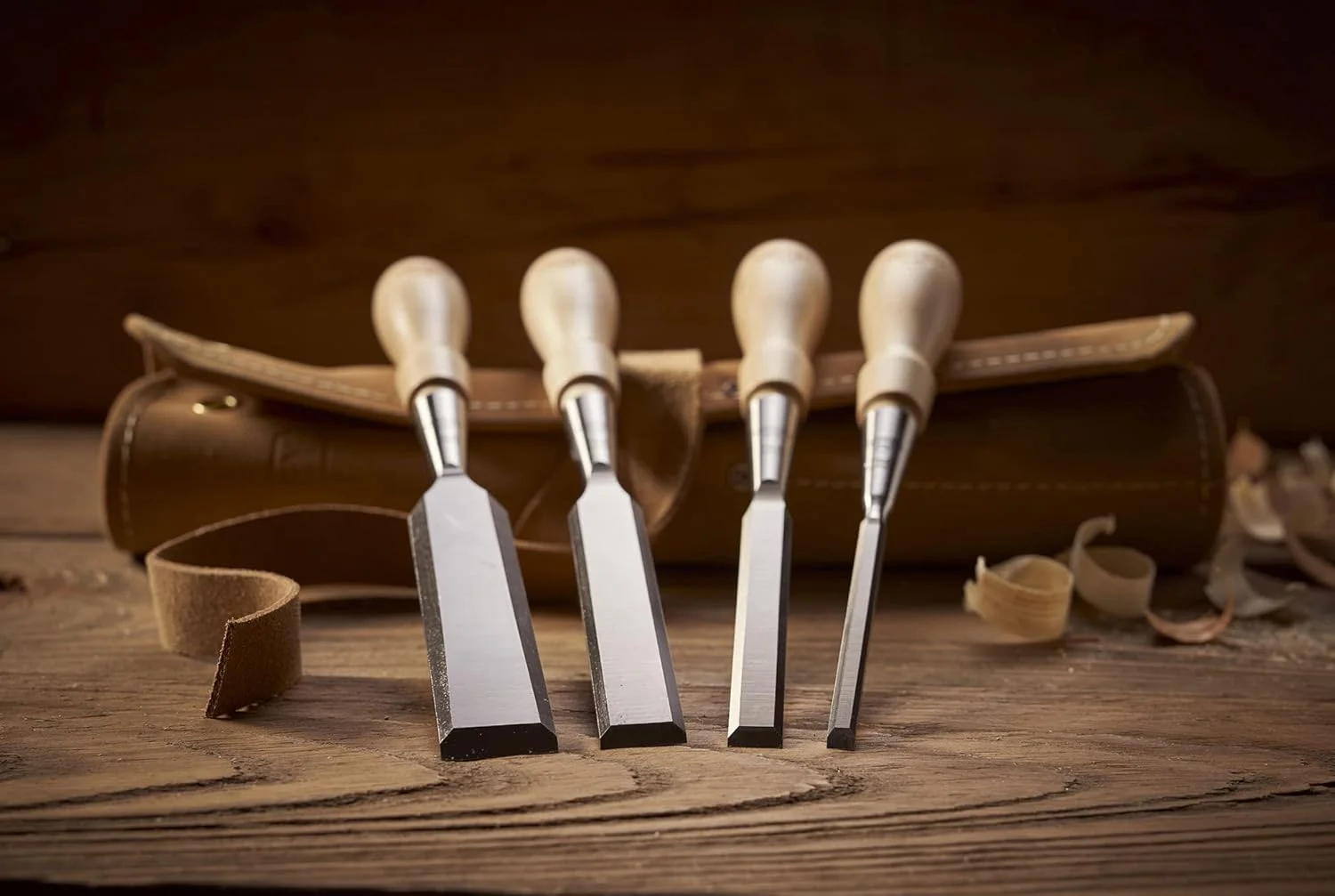 مجموعه اسکنه 4 عددی استنلی مدل Sweetheart 1-16-791، نقره ای/قهوه ای مایل به زرد