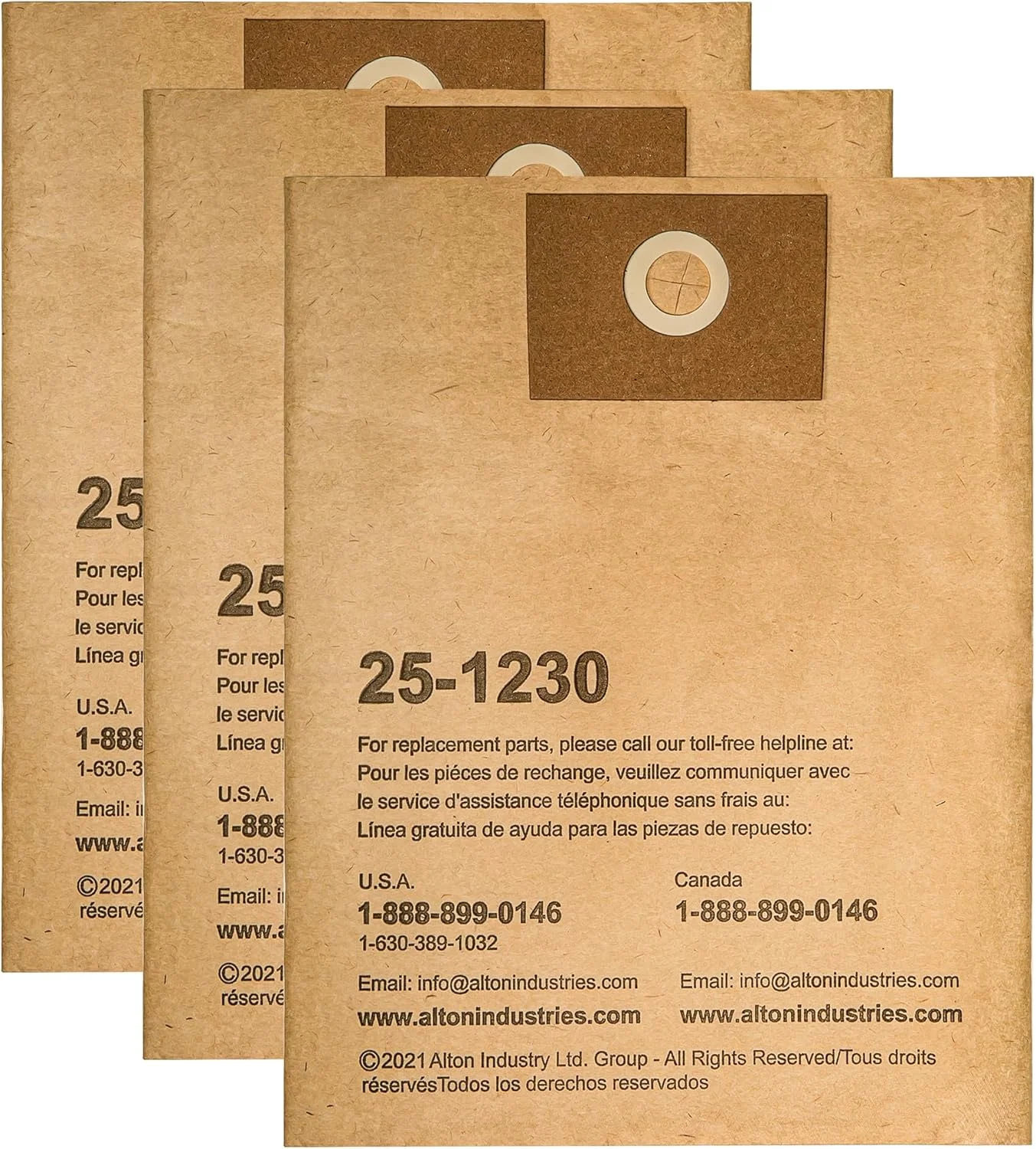 کیسه فیلتر یکبار مصرف استنلی 25-1230 مناسب جاروبرقی های تر و خشک 15 تا 19 لیتری، بسته 3 عددی