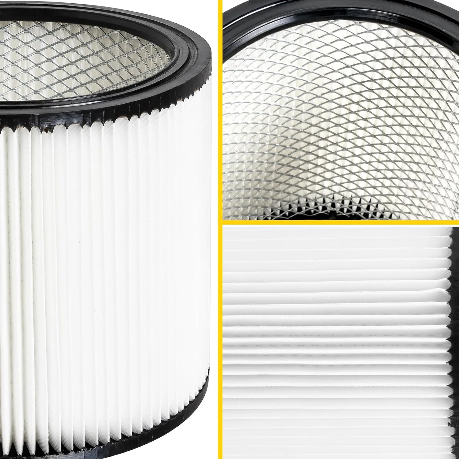 فیلتر کارتریجی استنلی 08-2501، مناسب برای اکثر جاروبرقی های تر/خشک 5 تا 18 گالنی، سازگار با مدل های SL18115, SL18115P, SL18116, SL18116P, SL18191P, SL18199P, SL18117, SL18701P-10A, SL18410P-5A