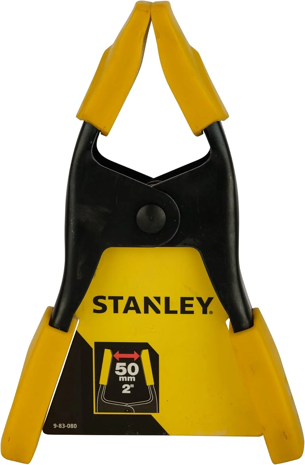 گیره فنری فلزی استنلی مدل 9-83-080، 50 میلی متر، زرد/مشکی