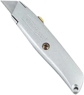 چاقوی همه کاره استنلی کلاسیک 99 مدل 10-099، طول 6 اینچ، تیغه صاف خاکستری رنگ از جنس فولاد کربن بالا به همراه (3) سه تیغه سنگین (بسته 6 عددی)