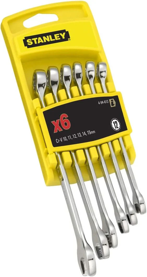 مجموعه آچار یکسر رینگی یکسر تخت استنلی مدل 4-94-646 (6 عددی)، چند رنگ