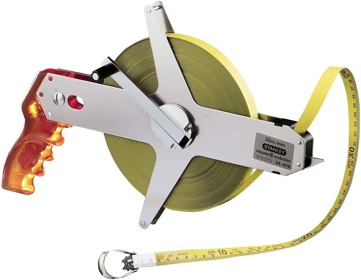 نوار اندازه گیری 50 متری Miara Master II، نوار فولادی ''mabolon''، قاب باز