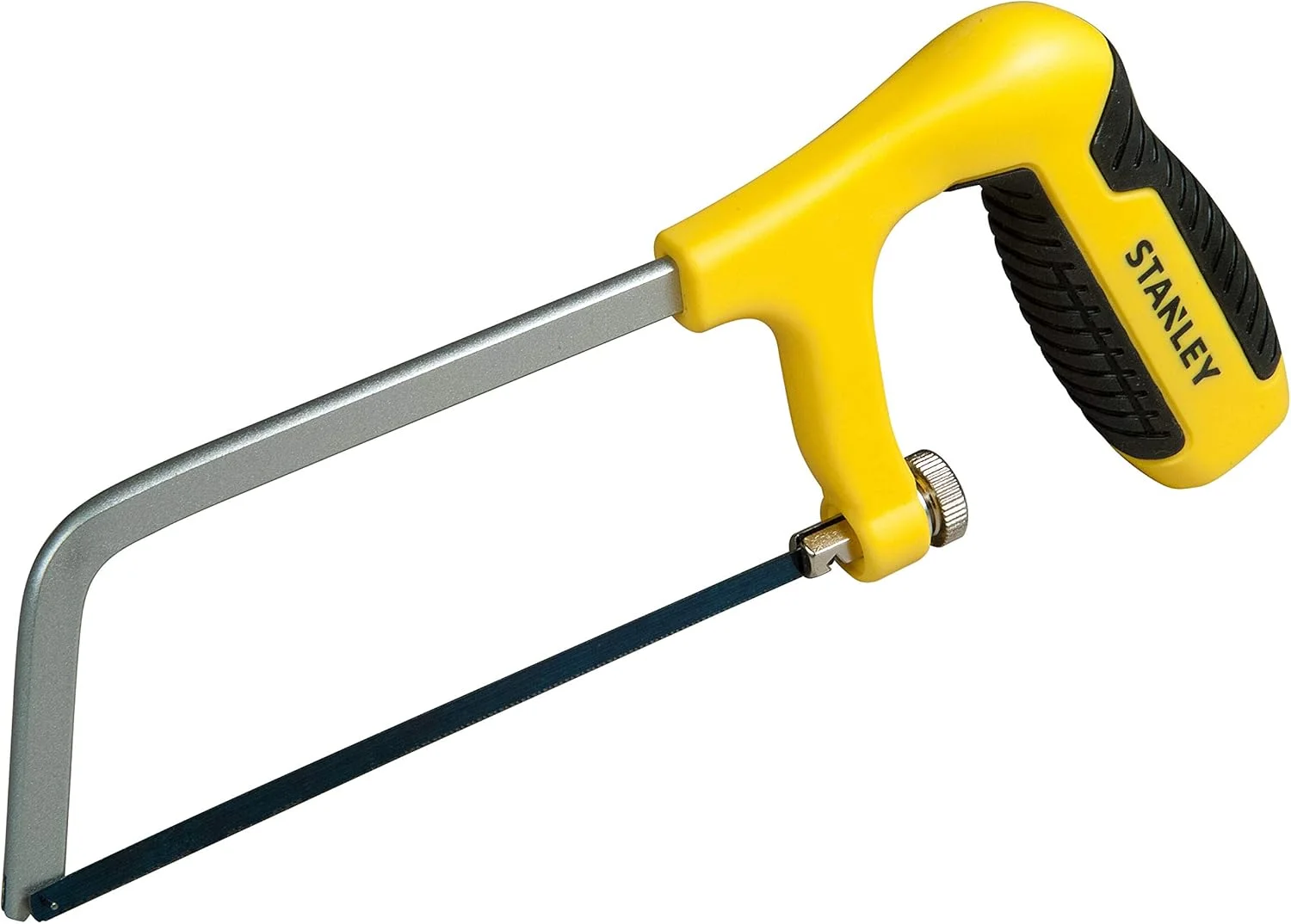 اره کمانی کوچک استنلی 1-15-317 با دسته пистолетی، مشکی/نقره‌ای