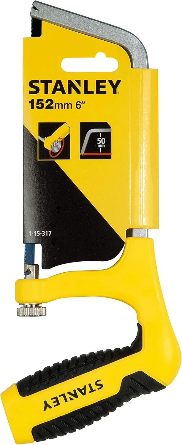 اره کمانی کوچک استنلی 1-15-317 با دسته пистолетی، مشکی/نقرهای اره کمانی کوچک استنلی 1-15-317 با دسته пистолетی، مشکی/نقرهای