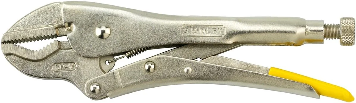 انبر قفلی Maxsteel استنلی مدل 0-84-814 با گیره V شکل، نقره ای