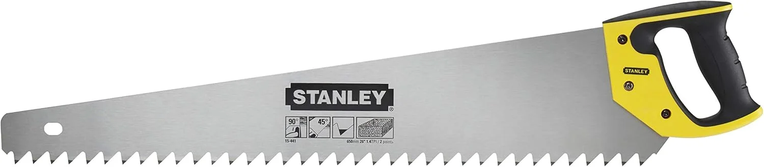 اره بتن هوادار استنلی مدل 1-15-441 با تیغه سخت شده 26 اینچ، نقره ای اره بتن هوادار استنلی مدل 1-15-441 با تیغه سخت شده 26 اینچ، نقره ای