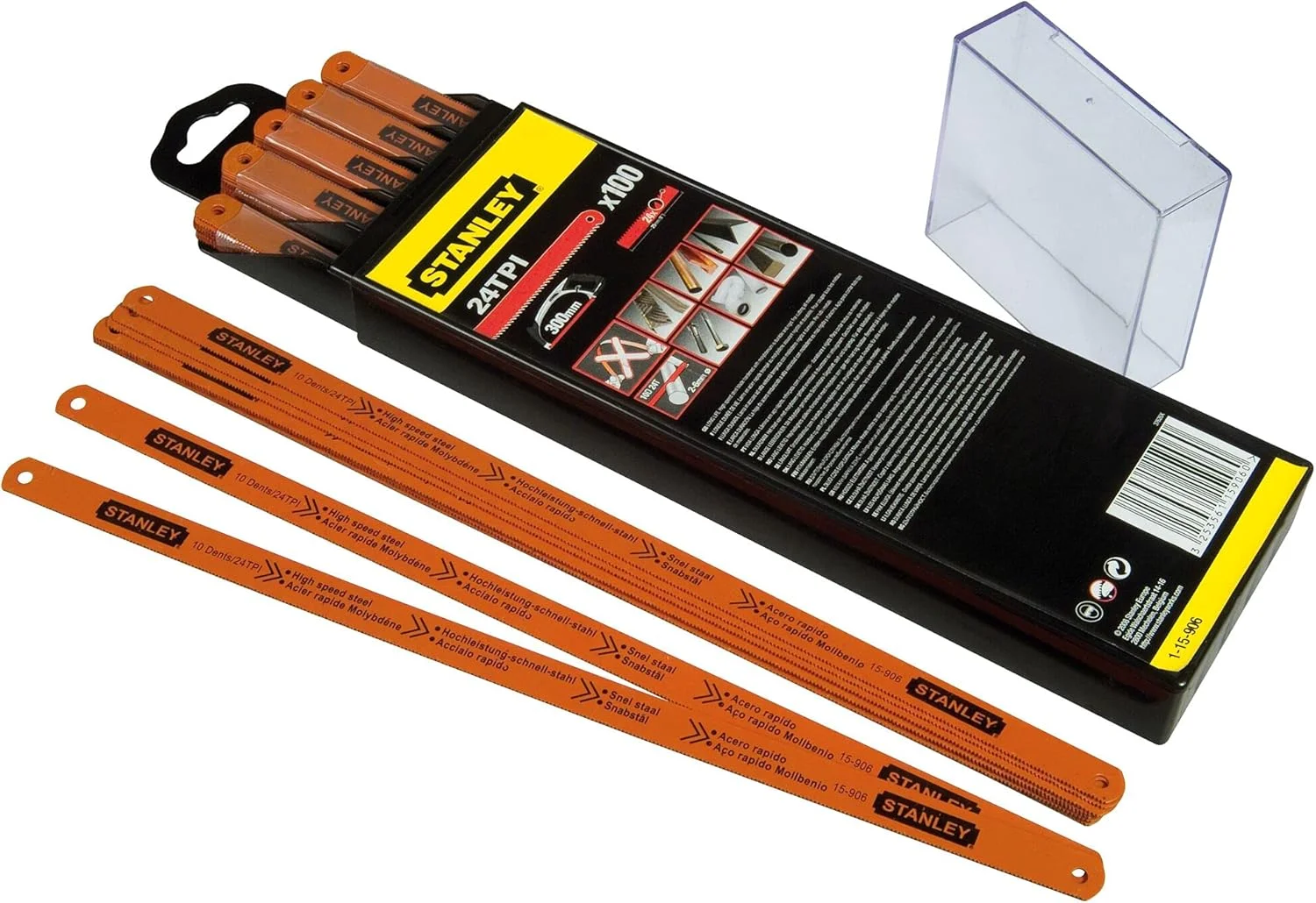 تیغه اره آهن بر استنلی فولاد تندرو مولیبدنوم (2 عددی) 0 15 906، قهوه ای