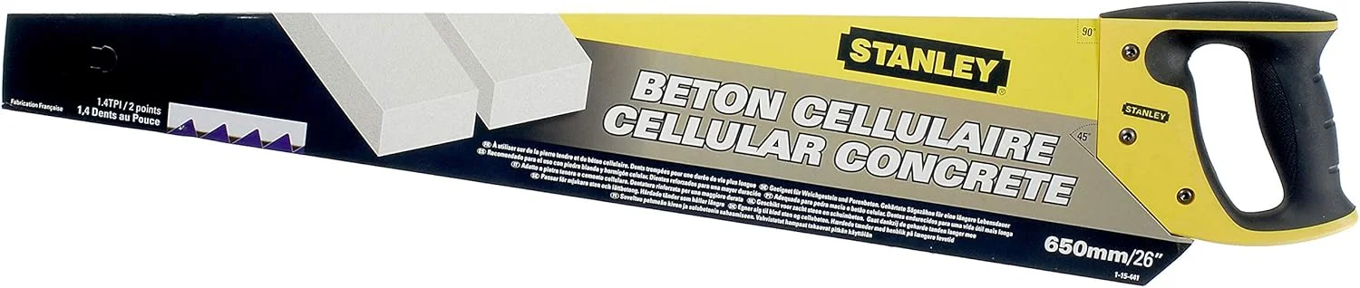 اره بتن هوادار استنلی مدل 1-15-441 با تیغه سخت شده 26 اینچ، نقره ای اره بتن هوادار استنلی مدل 1-15-441 با تیغه سخت شده 26 اینچ، نقره ای