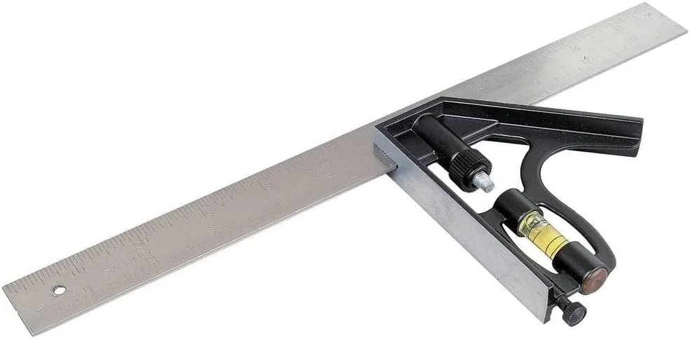 گونیا ترکیبی استنلی مدل 2-46-222 با دسته فلزی، نقره ای/مشکی