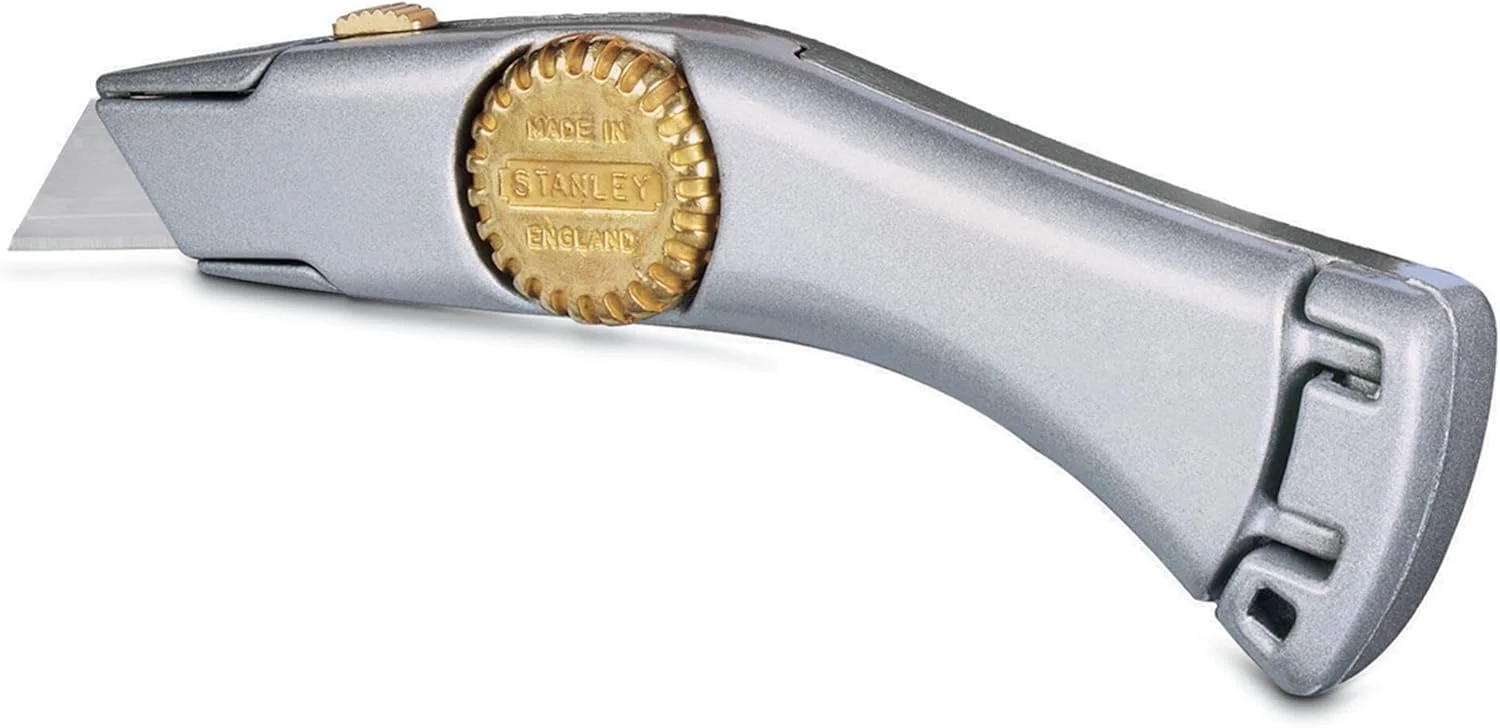 چاقوی استنلی مدل ''Titan RB'' 2-10-122 با تیغه جمع شونده، نقره ای