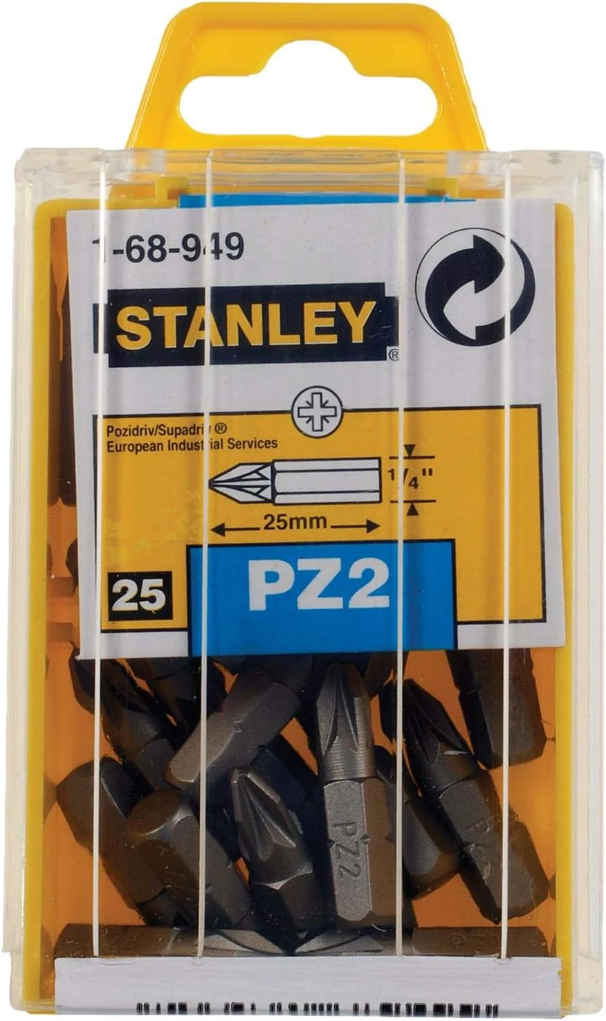 سری پیچ گوشتی استنلی 1-68-953 PZ3 (25 عددی)، نقره ای