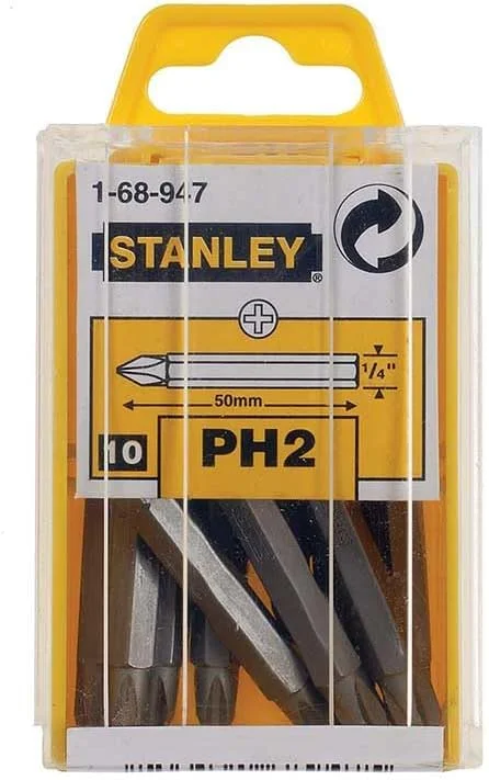 نوک پیچ گوشتی فیلیپس سایز ۲ طول ۵۰ میلی متر (بسته ۱۰ عددی)