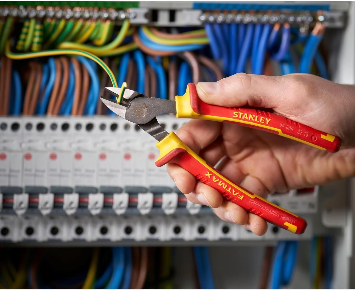 انبر سیم چین عایق استنلی VDE، ۱۶۰ میلی متر، 0 84 009