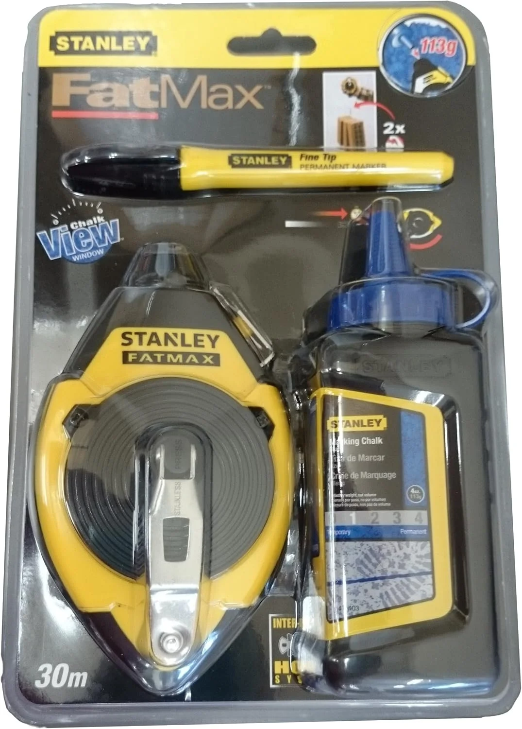 مجموعه خط کش گچی 30 متری FatMax® استنلی تولز