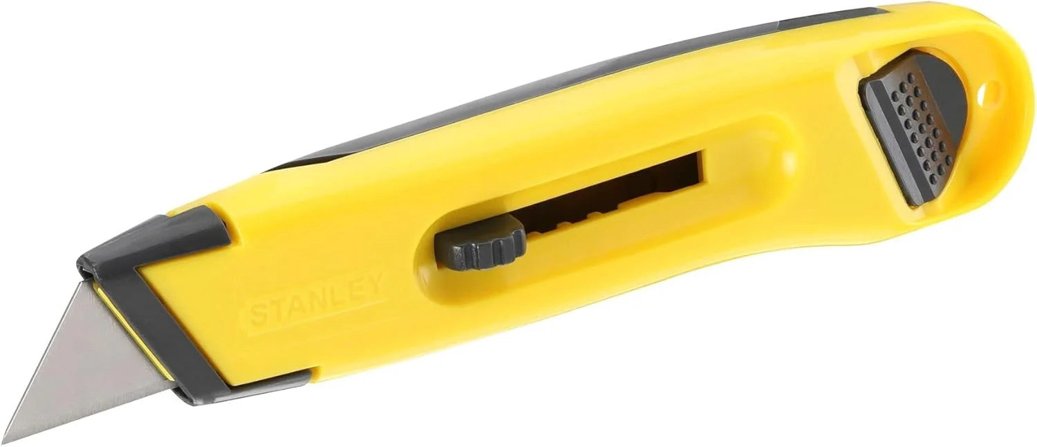 چاقوی استنلی 0-10-088 به همراه 5 تیغه، نقره ای/زرد چاقوی استنلی 0-10-088 به همراه 5 تیغه، نقره ای/زرد