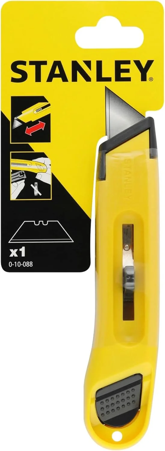 چاقوی استنلی 0-10-088 به همراه 5 تیغه، نقره ای/زرد