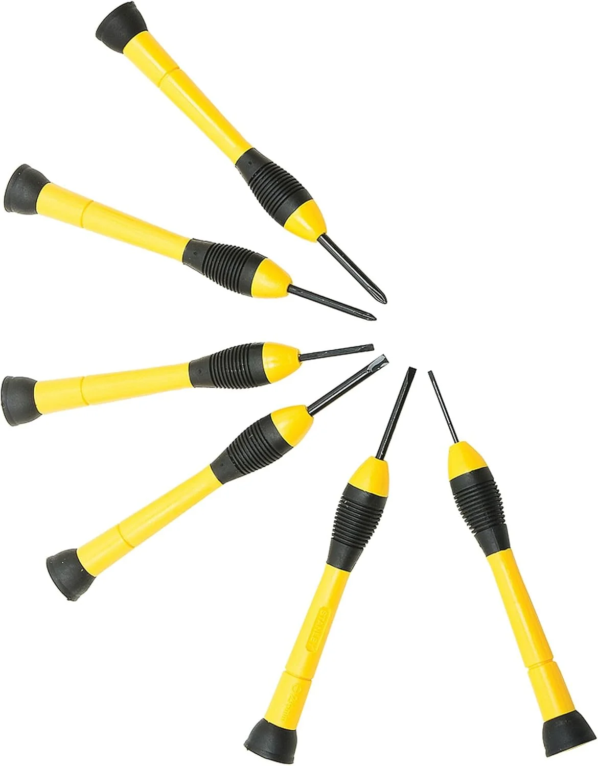 مجموعه پیچ گوشتی دقیق استنلی 66-052 با دسته دو ماده ای (6 عددی)، قرمز