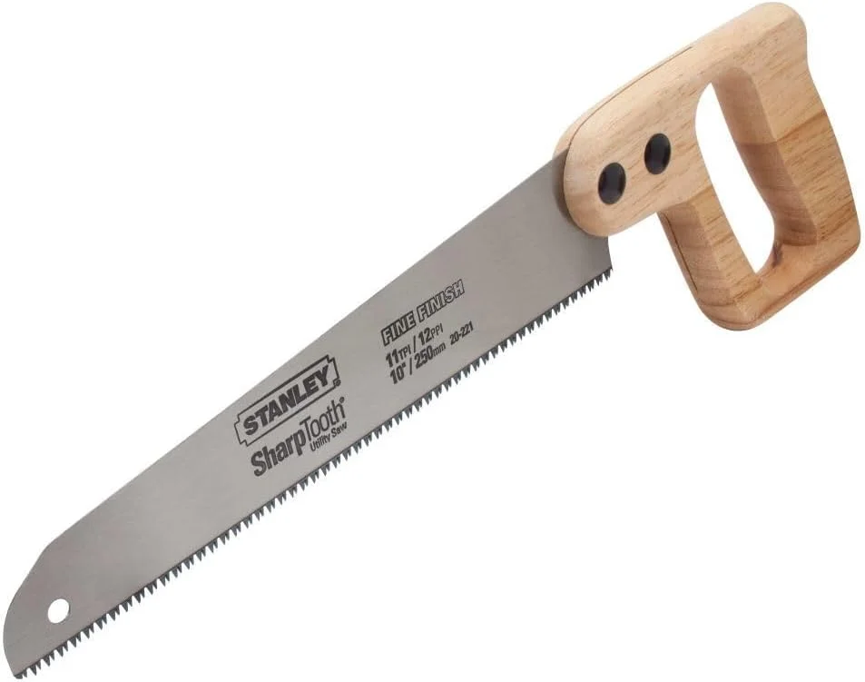 اره دستی کوچک استنلی مدل 20-221 با تیغه 10 اینچی و 12 دندانه در اینچ