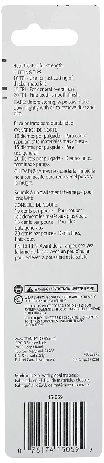 تیغه اره مویی استنلی 15-059، بسته 4 عددی تیغه اره مویی استنلی 15-059، بسته 4 عددی