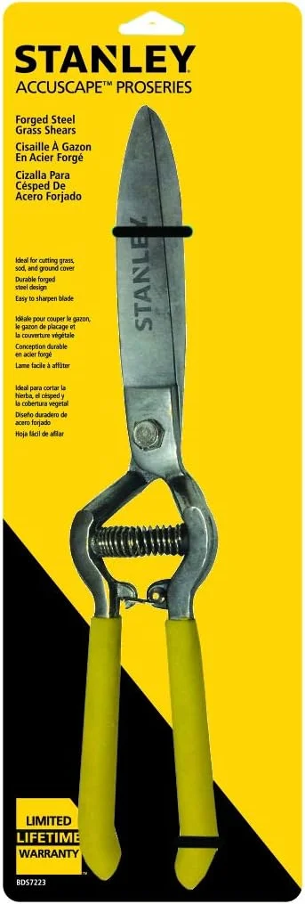 قیچی چمن زنی آهنگری شده استنلی مدل BDS7223، زرد قیچی چمن زنی آهنگری شده استنلی مدل BDS7223، زرد