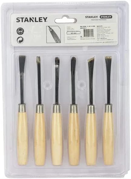 مجموعه 6 عددی مغار نجاری استنلی مدل 16120 (قهوه ای)