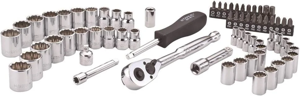 مجموعه ابزار مکانیکی 68 تکه استنلی STMT74859 با درایو 1/4 و 3/8 اینچ