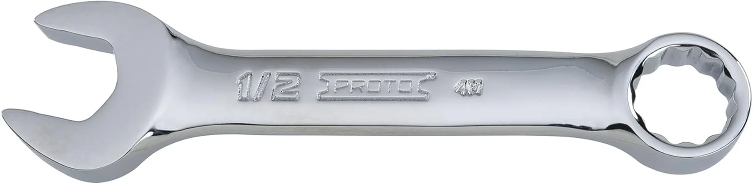 آچار یکسر تخت یکسر رینگی کوتاه 12 پر استنلی پروتو مدل J1216ES، سایز 1/2 اینچ