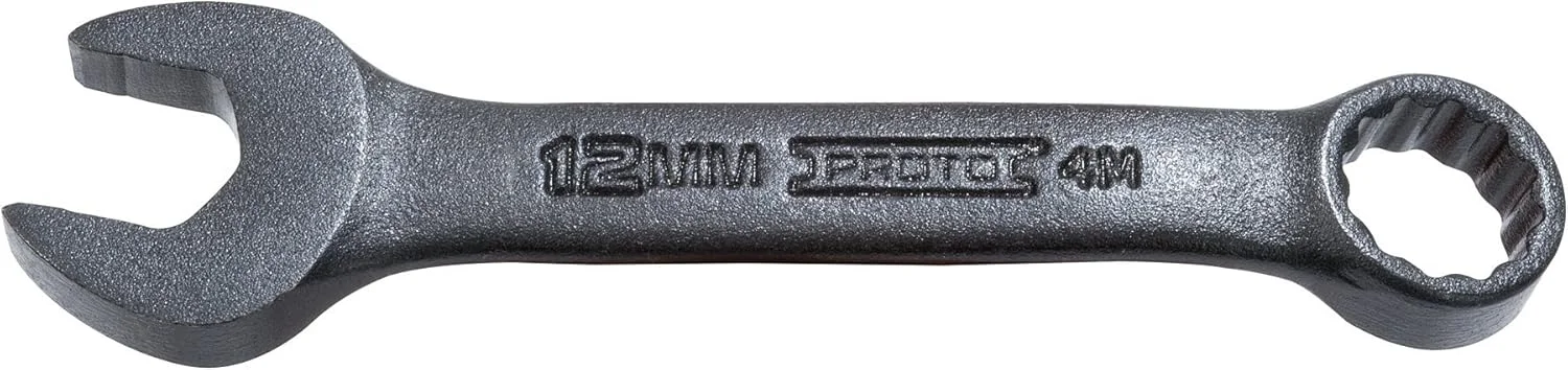 آچار یکسر تخت یکسر رینگی کوتاه متریک 12 میلی‌متری استنلی پروتو مدل J1212MESB، مشکی