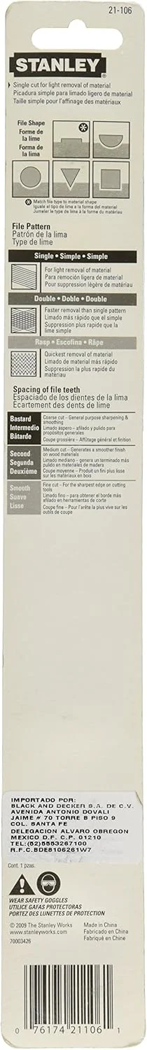 مجموعه سوهان استنلی، سوهان تخت، تک آج با دسته، 8 اینچ (21-106) مجموعه سوهان استنلی، سوهان تخت، تک آج با دسته، 8 اینچ (21-106)