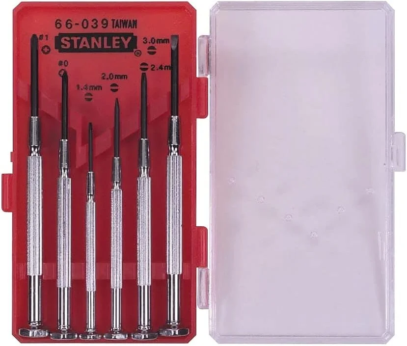 مجموعه پیچ گوشتی دقیق جواهرسازی 6 عددی استنلی مدل 66-039